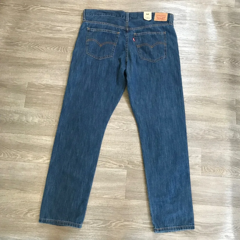 Levis Middy Straight Leg Jeans Mens 31x30 Medium Wash Blue Denim New NWT